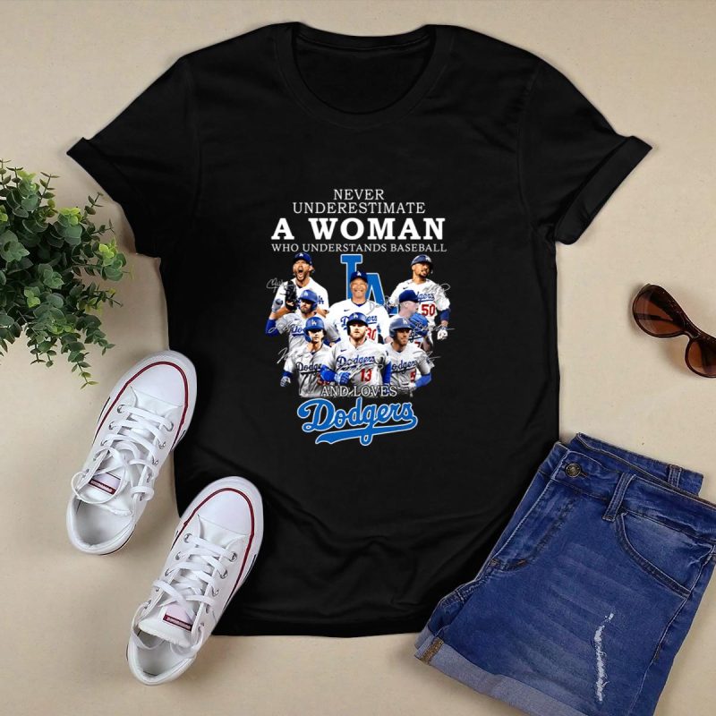 Empowered Baseball Fan T-Shirt for Women – Dodgers Love Design - Image 5