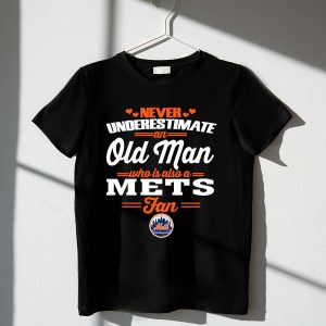 Vintage Mets Fan T-Shirt: Never Underestimate An Old Man'S Passion