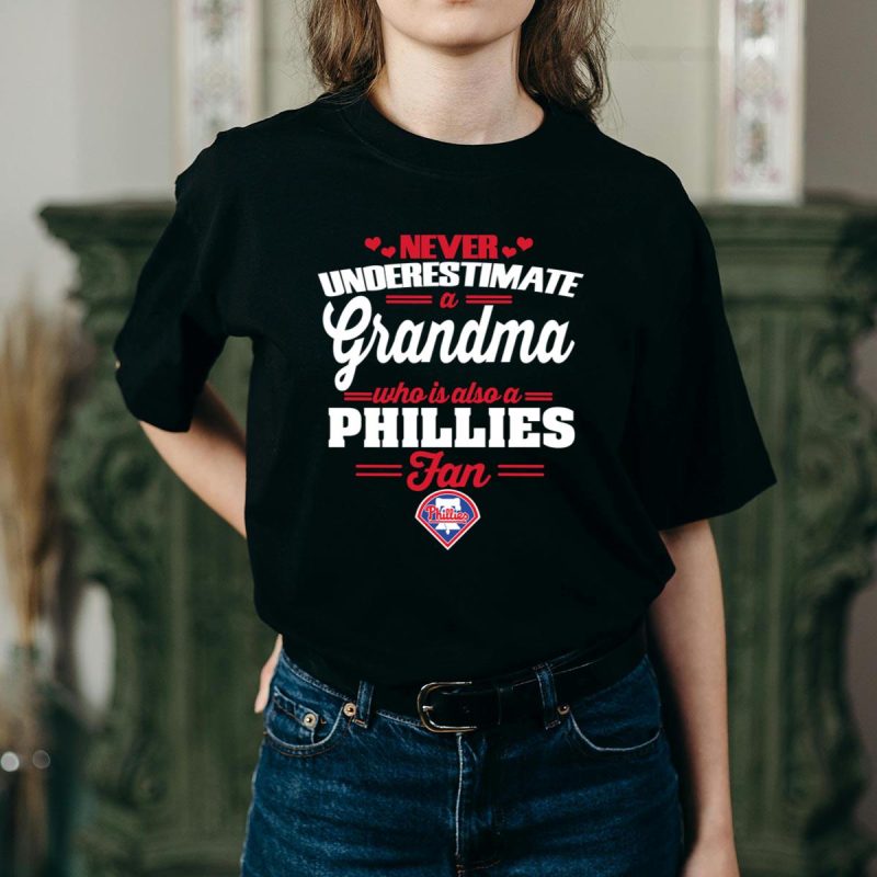 Grandma Phillies Fan T-Shirt - Celebrate Her Unmatched Team Spirit! - Image 2
