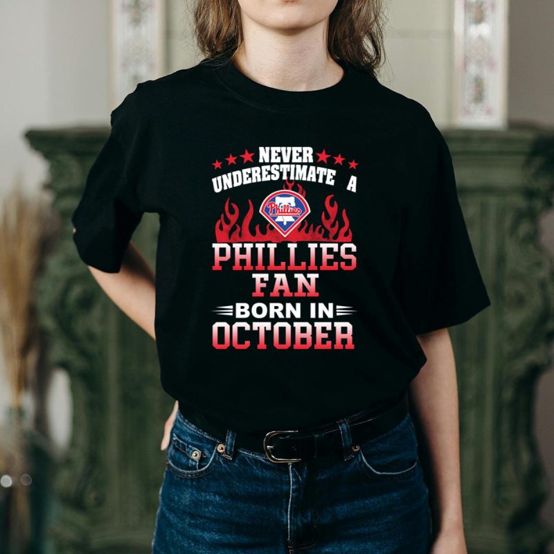 October Phillies Fan T-Shirt – Celebrate Your Team Spirit in Style - Image 2