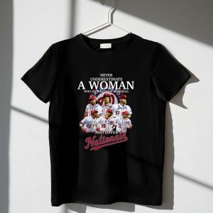 Baseball Fan Women'S T-Shirt - Never Underestimate A Nationals Lover