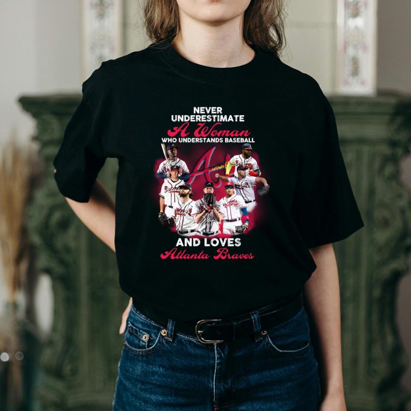 Atlanta Braves Baseball Shirt - Empowering Design For Women Fans - Image 2