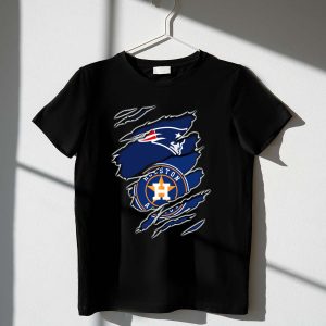 New England Patriots & Houston Astros Crossover Fan T-Shirt