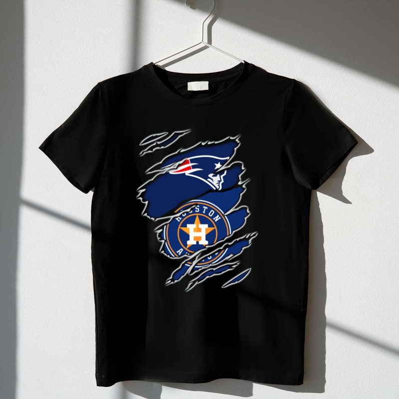 New England Patriots Houston Astros Fan Crossover T Shirt t shirt 1 1