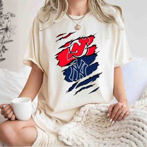 New Jersey Devils X New York Yankees Fan Crossover T-Shirt - Ultimate Sports Tee