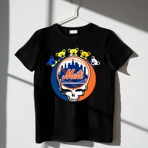 Grateful Dead Bear New York Mets T-Shirt - Vintage Style Tee