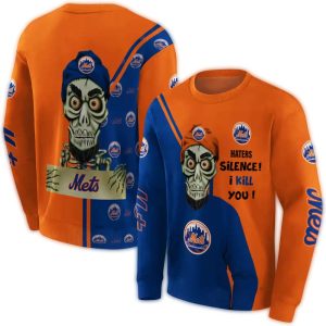 New York Mets Achmed Skull All-Over Print Hoodie For Fans