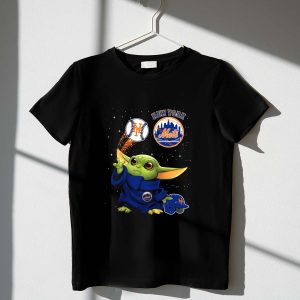 Baby Yoda New York Mets T-Shirt For Star Wars Fans