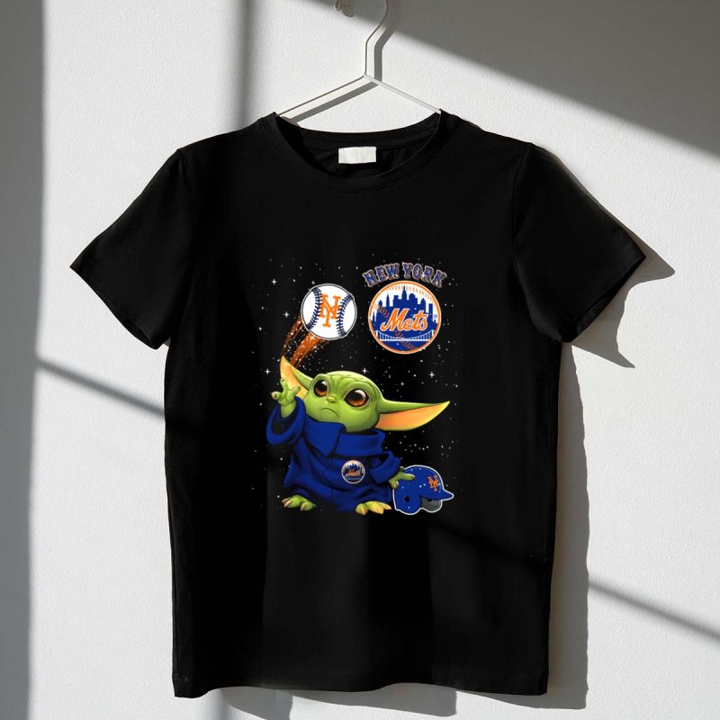 New York Mets Baby Yoda Baseball Star Wars Fans T Shirt t shirt 1 1