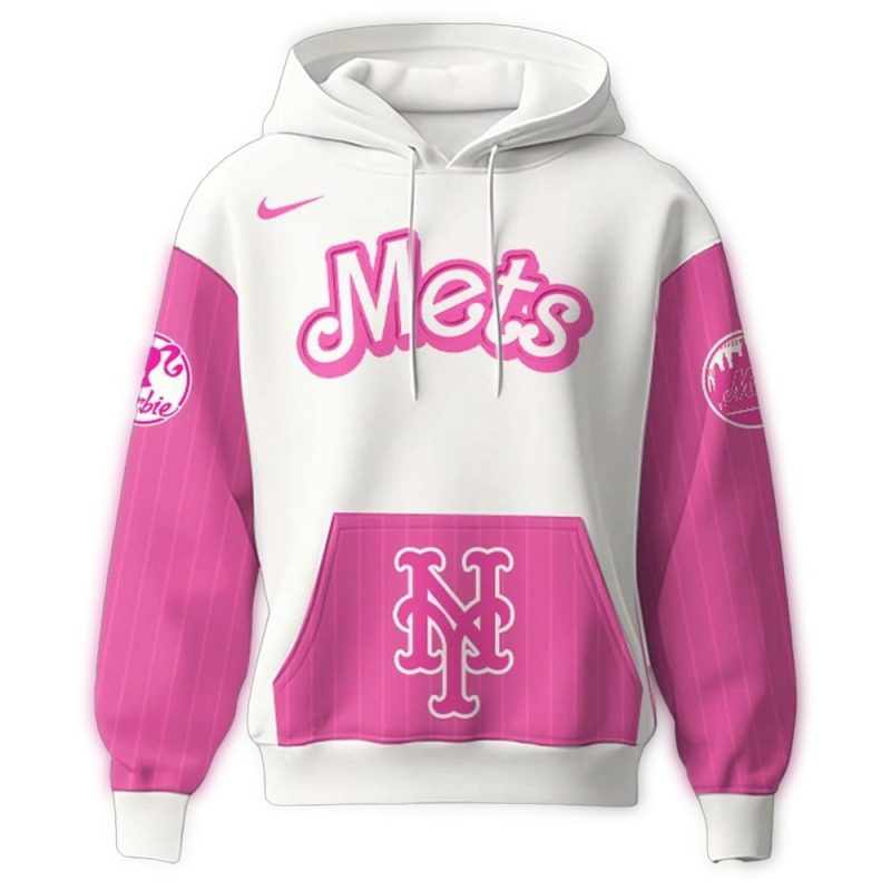 New York Mets Barbie Night Game All over Print Hoodie 1