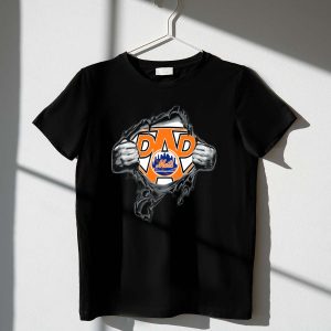 New York Mets Superhero Dad T-Shirt For Sports Fans