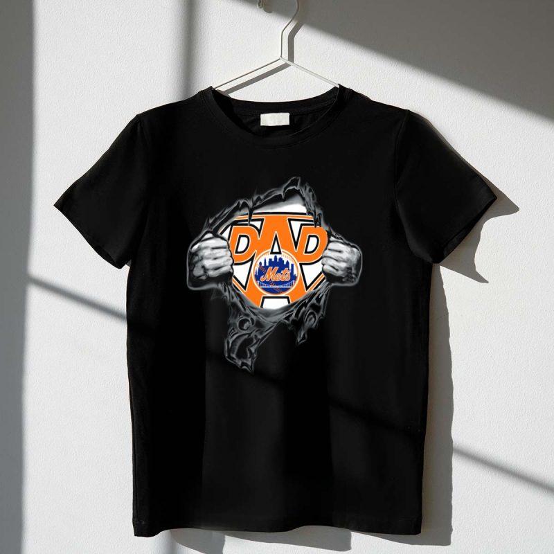 New York Mets Dad Superhero T Shirt t shirt 1 1