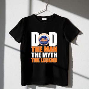 New York Mets Dad T-Shirt - The Man, The Myth, The Legend Design