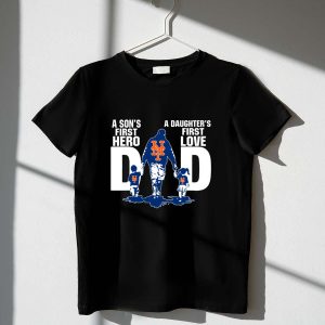 New York Mets Dad T-Shirt - Sons' First Hero & Daughters' First Love