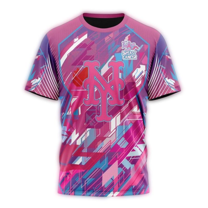 New York Mets Fearless Against Breast Cancer AOPT Shirt 1