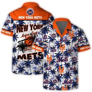 New York Mets Flamingo Coconut Print Hawaiian Shirt For Fans