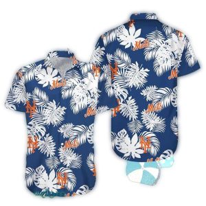 New York Mets Tropical Floral Hawaiian Shirt For Men - White Design