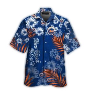 Vintage New York Mets Floral Hawaiian Shirt - Perfect For Summer Style