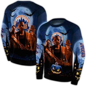 New York Mets Halloween Vibes All Over Print Sweatshirt For Fans