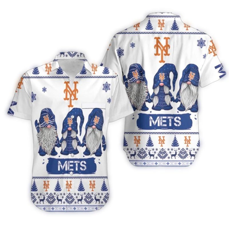 New York Mets Gnomes Coastal Chill Hawaiian Shirt 1