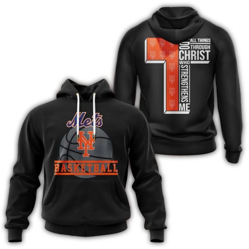 New York Mets I Can Do Christ All Things Through Who Strengthens Me All over Print Hoodie 1