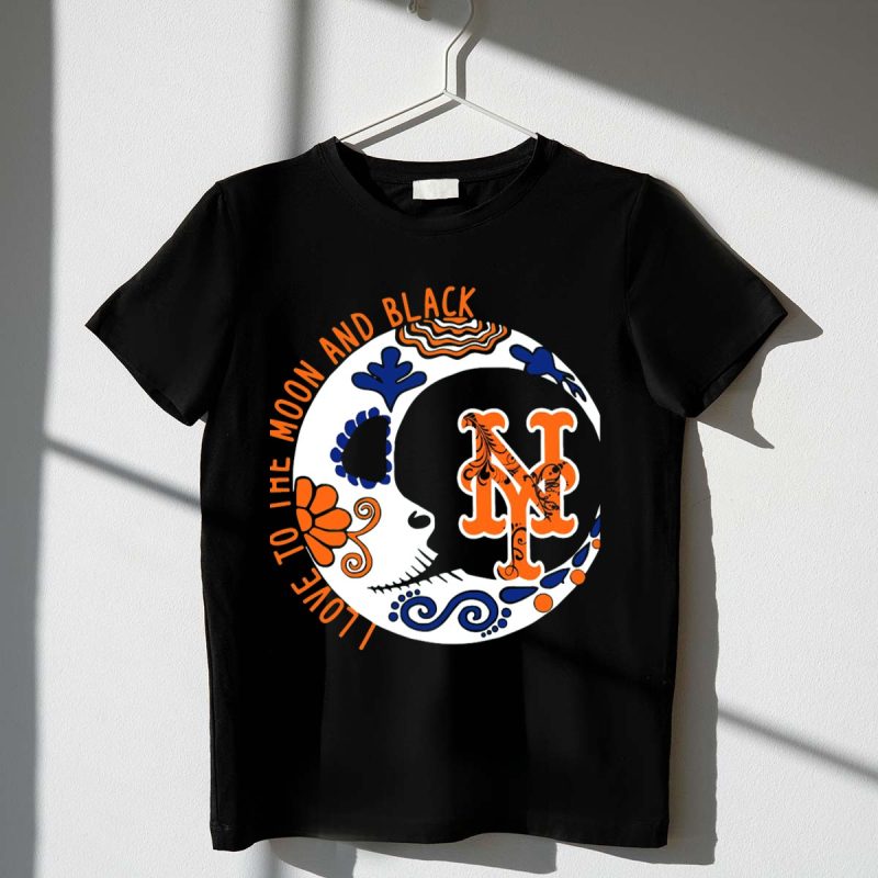 New York Mets I Love to the Moon and Black T Shirt t shirt 1 1