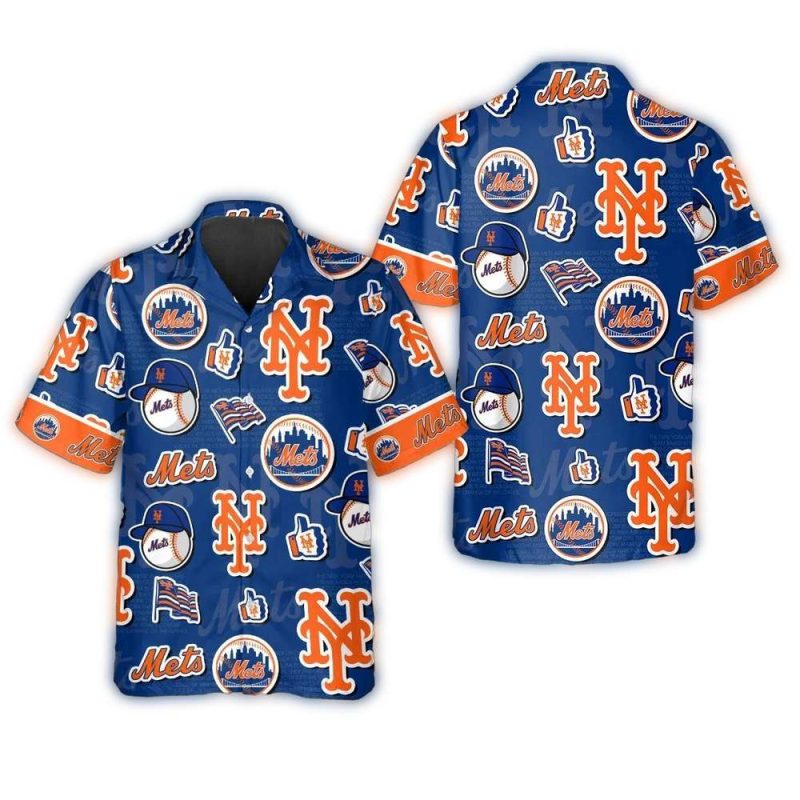New York Mets Island Adventure Hawaiian Shirt 1