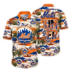 New York Mets Hawaiian Shirt - Island Summer Vibes For Fans