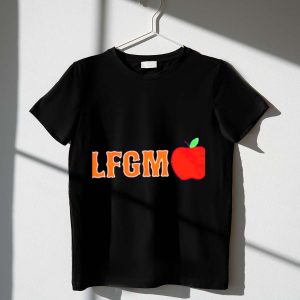 New York Mets Lfgm Apple Icon T-Shirt In Orange And Red Design