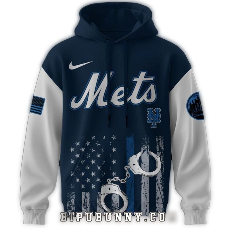 New York Mets Law Enforcement Appreciation Day All over Print Hoodie 1