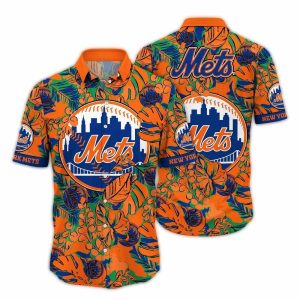 New York Mets Floral Tropical Hawaiian Shirt For Summer Style