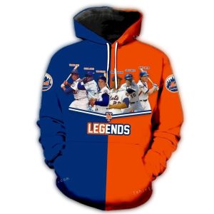 New York Mets Legends Signature All-Over Print Hoodie For Fans