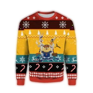 New York Mets Looney Tunes Characters Holiday Sweatshirt