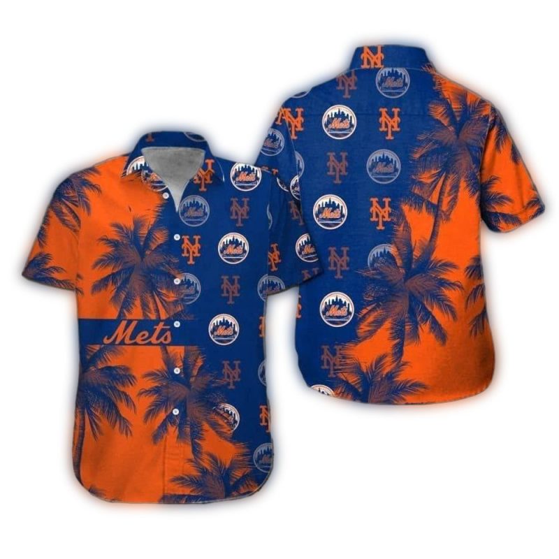 New York Mets Many Logo and Coconut Tropical Hawaiian Shirt 1