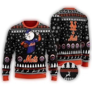 New York Mets Mascot Christmas Ugly Sweater For Fans And Festivities