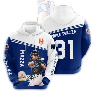 Mike Piazza New York Mets All-Over Print Hoodie For Fans