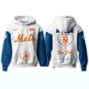 New York Mets All-Over Print Hoodie For Nurses - Game Day Style