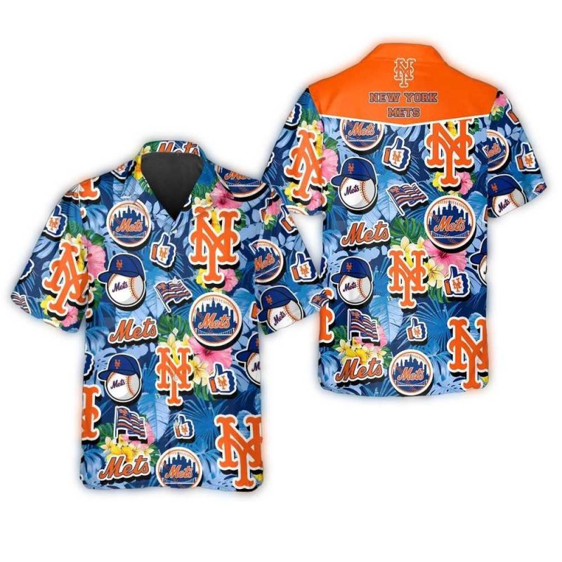 New York Mets Ocean Breeze Hawaiian Shirt 1