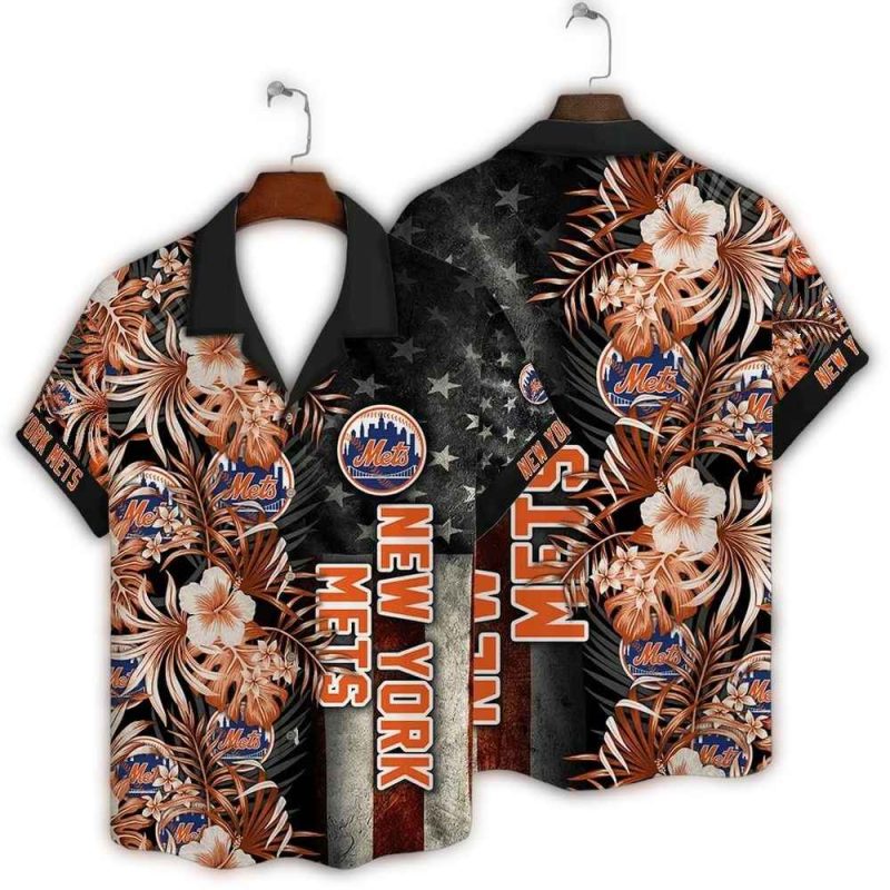 New York Mets Palm Paradise Hawaiian Shirt 1