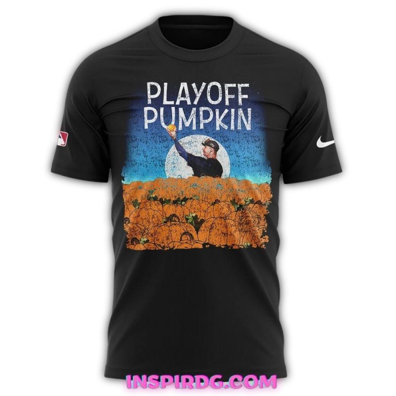 New York Mets Playoff Pumpkin All over Print T Shirt 1
