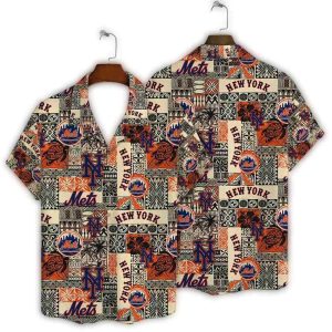 New York Mets Hawaiian Shirt - Seaside Escape Design For Fans