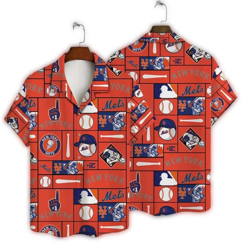 New York Mets Sunset Beach Hawaiian Shirt 1