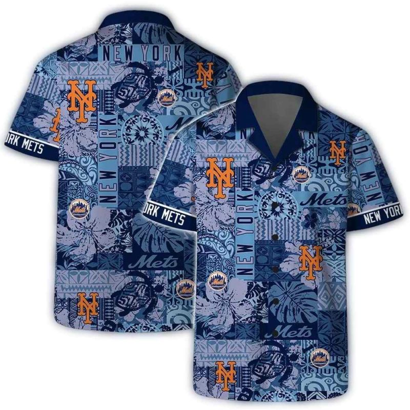 New York Mets Sunset Paradise Hawaiian Shirt 1