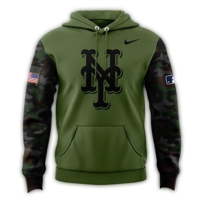 New York Mets Thank You Veterans All over Print Hoodie 1