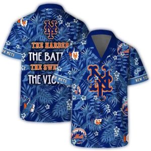 New York Mets The Harder The Battle, The Sweater Hawaiian Shirt