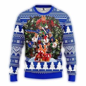 New York Mets Holiday Ugly Sweater - Festive Christmas Design