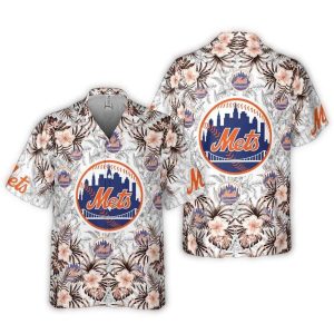 New York Mets Tropical Flair Hawaiian Shirt For Casual Wear