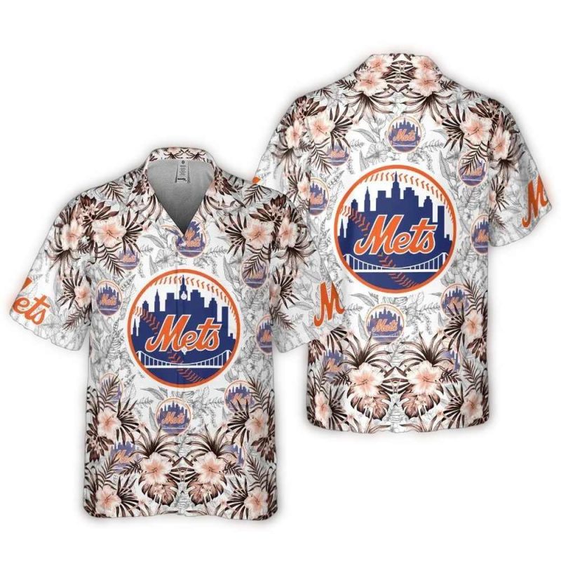 New York Mets Tropic Flair Hawaiian Shirt 1