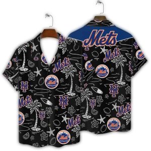 New York Mets Tropical Breeze Hawaiian Shirt For Summer Style