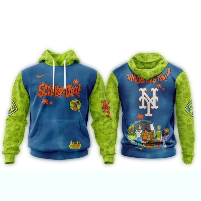 New York Mets X Scooby Doo All over Print Hoodie 1